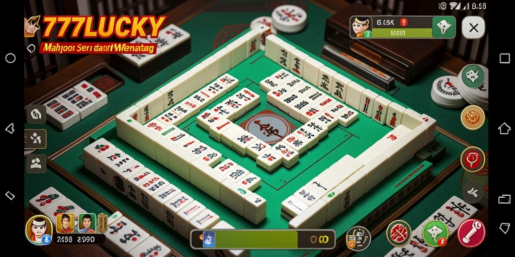 Tampilan gameplay 777LUCKY yang menampilkan keseruan permainan Mahjong.