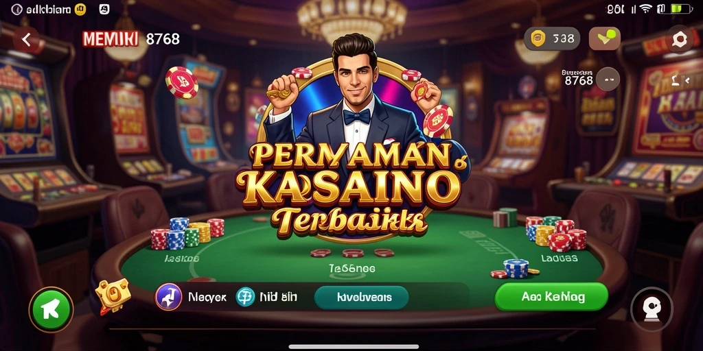 Tampilan gameplay menarik dari aplikasi 8768 dengan suasana Kasino.