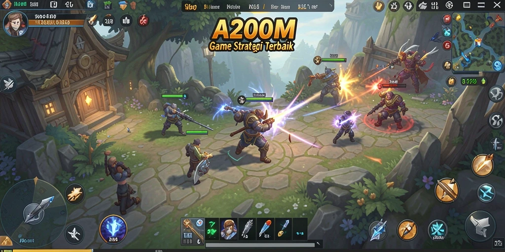 Tampilan gameplay A200M yang menarik dan strategis.