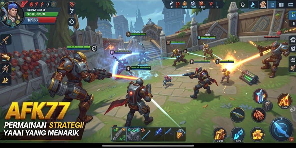 Tampilan gameplay strategis dari AFK77 yang menegangkan.