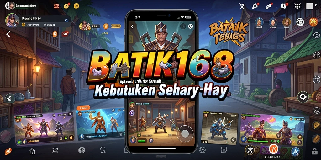 Screenshot utama BATIK168 yang menampilkan antarmuka aplikasi Utility.