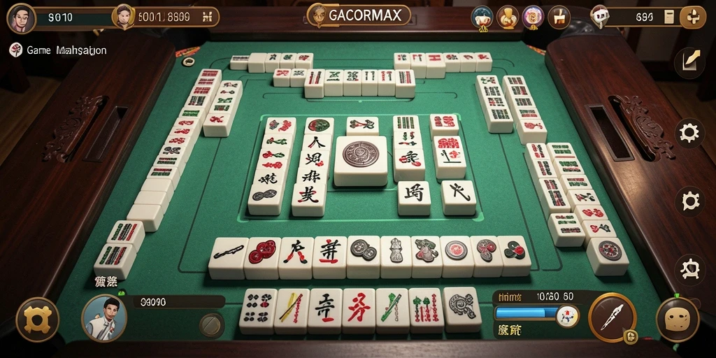 Tampilan gameplay GACORMAX dengan skema Mahjong yang menarik.