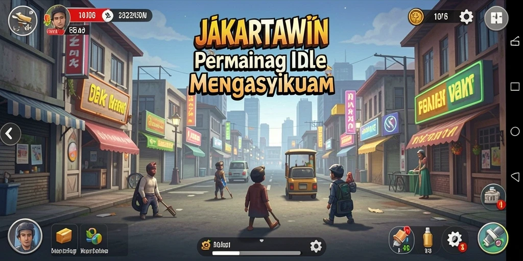 Tangkapan layar gameplay <strong>JAKARTAWIN</strong> yang menunjukkan aktivitas Idle yang menarik.