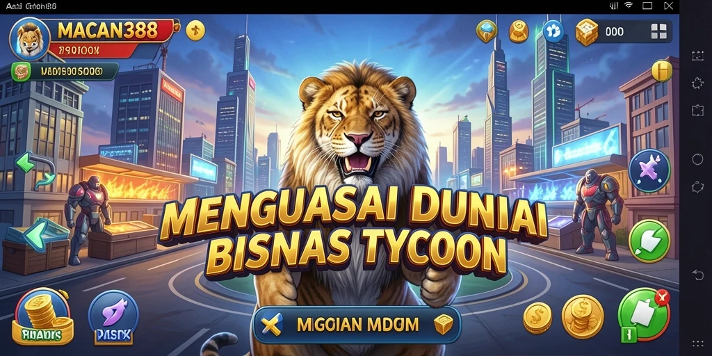 Tampilan gameplay MACAN388 dengan berbagai pilihan bisnis Tycoon.