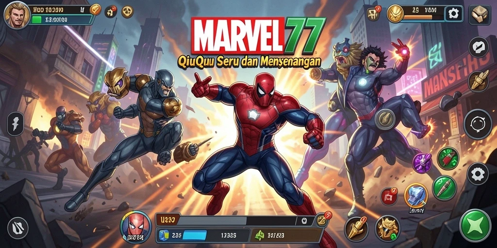 Gameplay seru dari MARVEL77 dalam permainan QiuQiu.