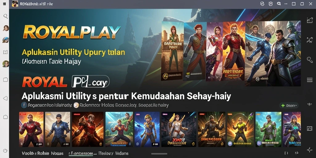 Tampilan antarmuka aplikasi ROYALPLAY yang memudahkan pengguna.