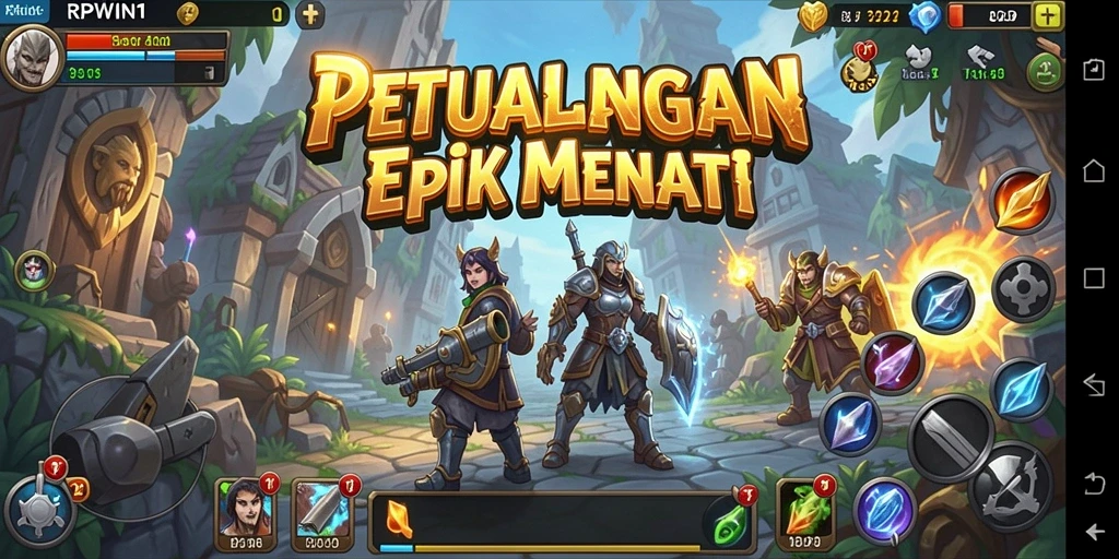 Gameplay seru RPWIN1 dengan grafik menawan dan petualangan menantang.