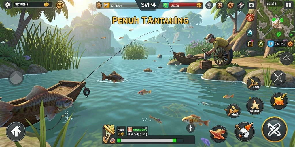 Tangkapan ikan besar dalam gameplay SVIP4 yang menarik.