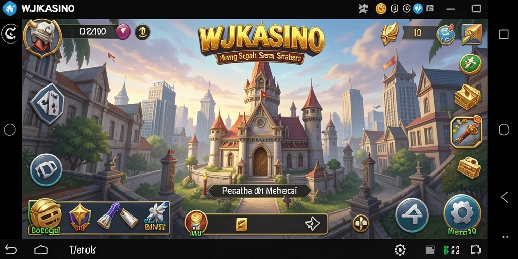 Gameplay mendebarkan dalam WJKASINO dengan menara pertahanan yang strategis.
