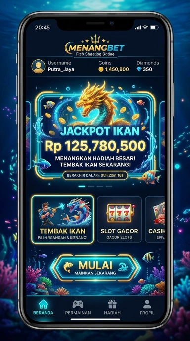 Tampilan antarmuka aplikasi menangbet yang intuitif dan menarik.
